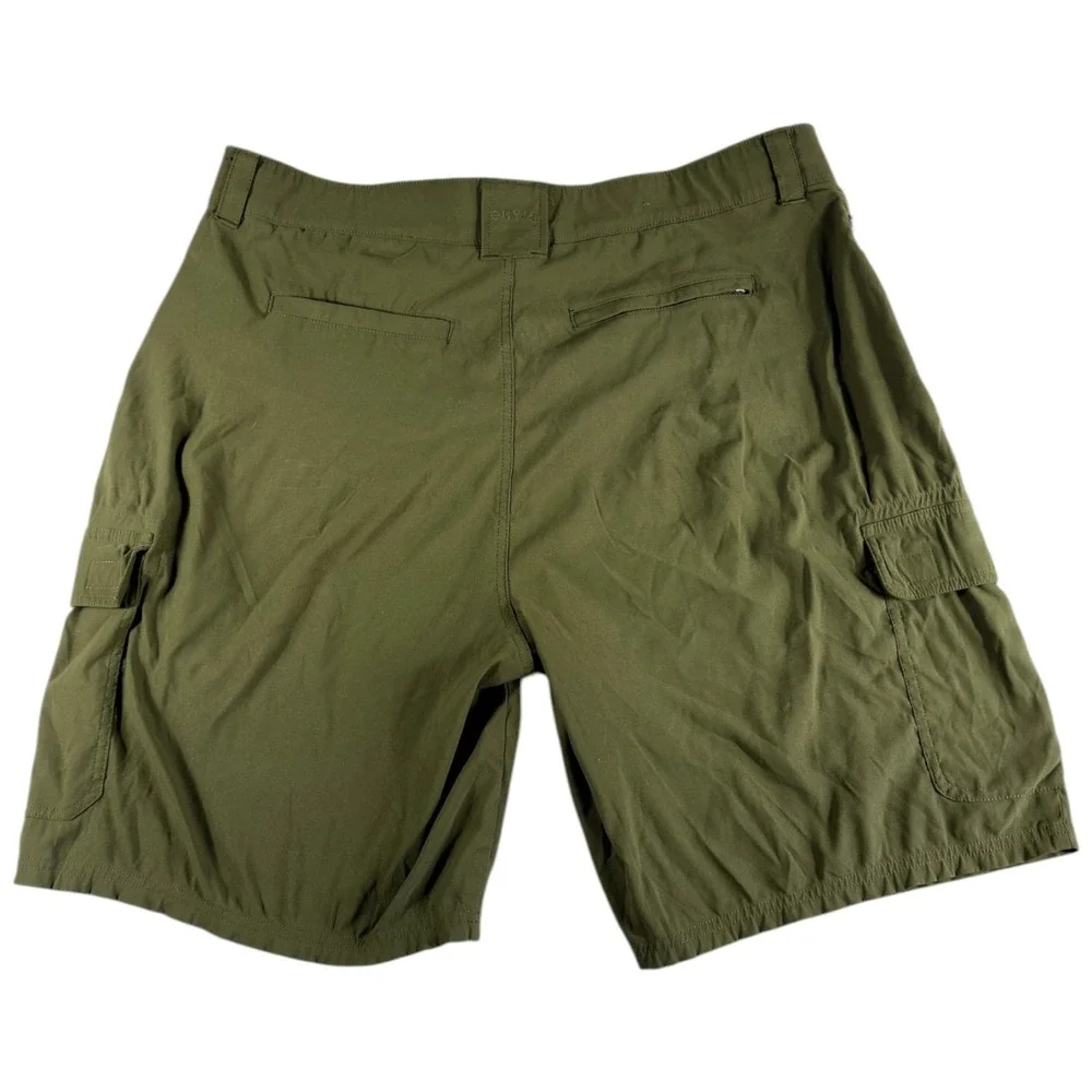 Orvis Cargo Shorts Mens 40 Olive Green Lightweight Relaxed Fit Workwear Durable
